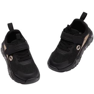 戴维贝拉男童运动鞋黑色亮灯儿童2026春季新款闪灯鞋子发光女童