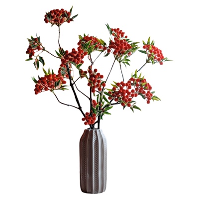 秋实果冬青红果发财果装饰摆件