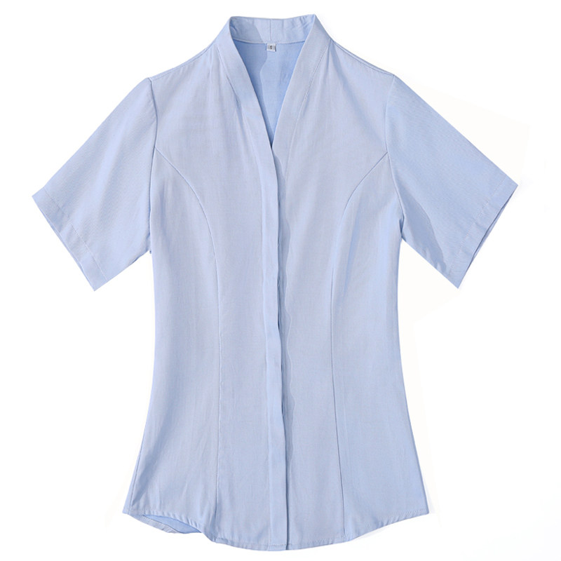 中国移动新款工作服女短袖衬衣夏装制服营业厅员工服半袖衬衫2023