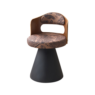 威展实木餐椅法式化妆椅梳妆椅复古餐桌椅家用书桌椅设计师椅子