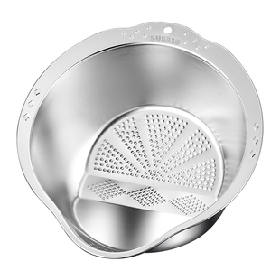 316不锈钢沥水篮多功能淘米神器洗米筛水果盘家用厨房专用洗菜盆