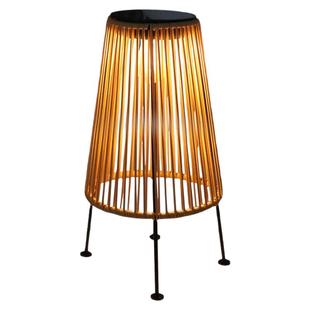 新款太阳能户外灯家用庭院落地新年氛围草坪藤编照明灯可移动露营