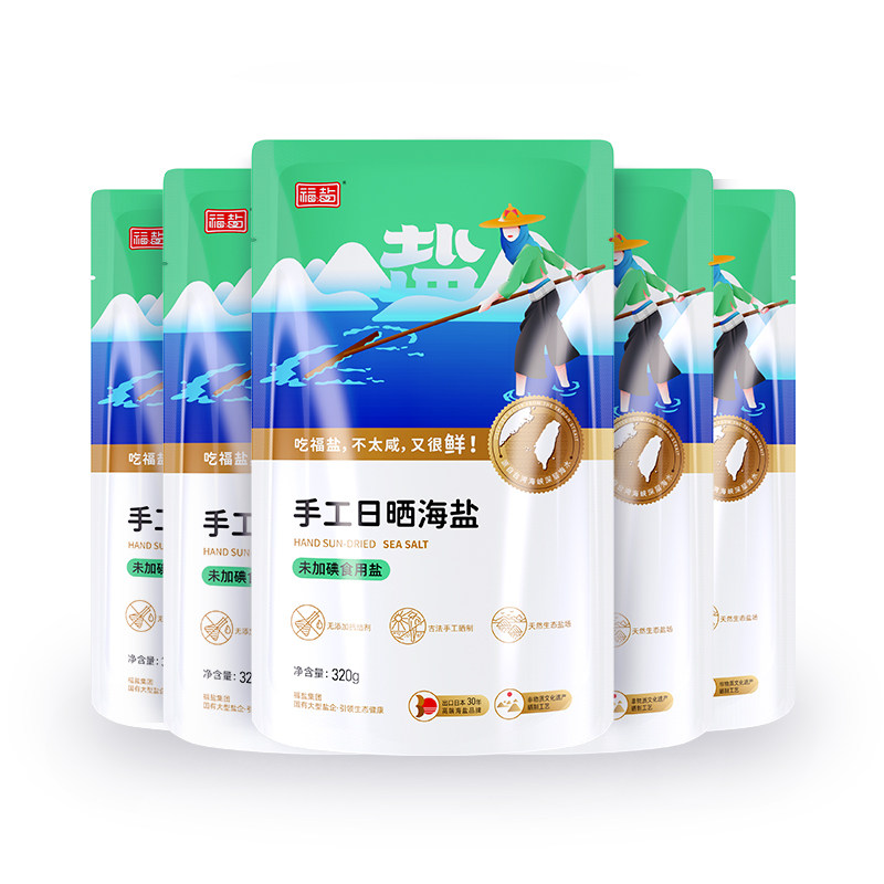 福盐手工海盐无碘盐不含抗结剂