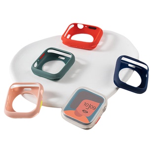 适用苹果applewatch11手表S10保护套iwatch7表壳S7硅胶S6高级se表套6新款S10壳10表带表盘3代软壳边框45智能