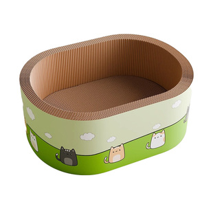 加深猫窝猫抓板一体四季通用耐磨不易掉屑超大圆形瓦楞纸有安全感