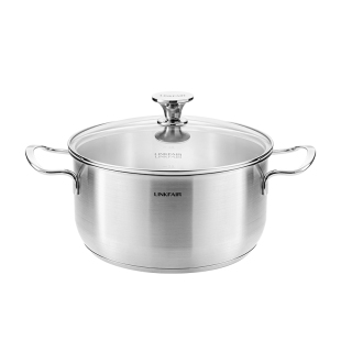 凌丰圆悦家用汤锅304不锈钢汤锅复底加厚双耳煲汤煮锅燃气电磁炉