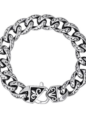 王一博同款豹纹手链钛钢朋克男潮