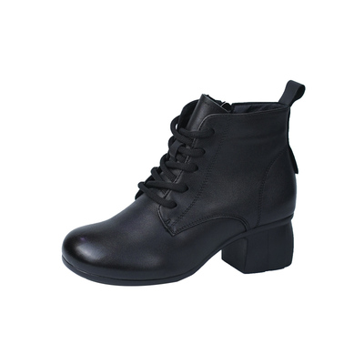 真皮粗跟软底软面舒适保暖马丁靴