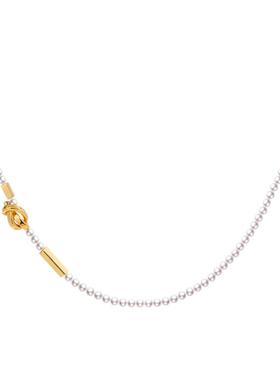 方宜FANG YI 【新品】酒窝结天然淡水珍珠高级感锁骨链项链 FY053