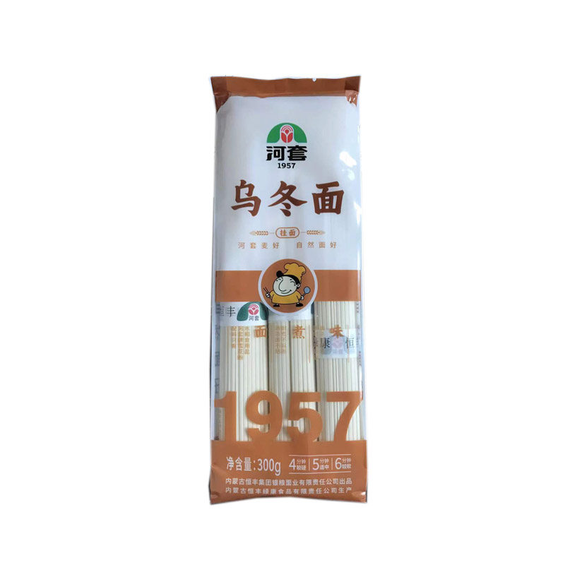 河套牌乌冬面 300g 雪花粉挂面即时挂面筋道不浑汤细扁条10袋包邮