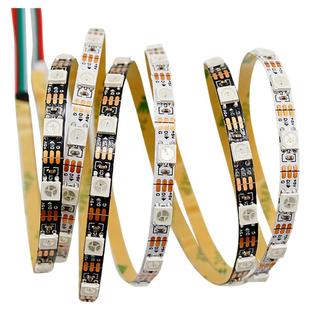 WS2812B幻彩灯带 窄板5mmLED全彩5050灯珠内置IC单点5V主板软灯条