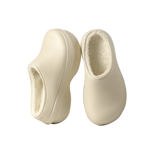 防水棉拖鞋女2025新款秋冬季保暖冬天加绒加厚底可外穿防滑厨师鞋