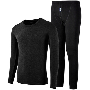 花花公子保暖内衣男士加厚加绒套装男德绒冬季防寒秋衣秋裤男款新