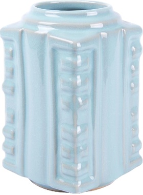 汝窑仿古陶瓷花瓶瓷器琮式瓶摆件