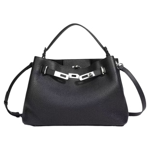 小众白色托特包包女通勤百搭手提水桶包大容量真皮单肩斜挎子母包