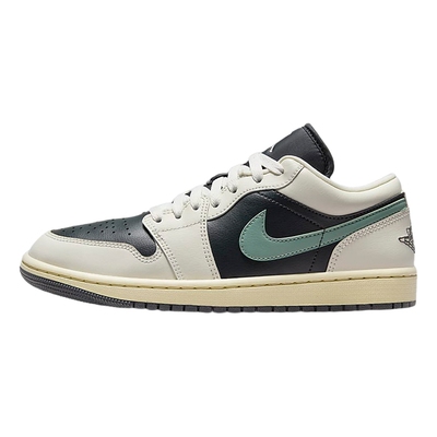 耐克Air Jordan 1 Low AJ1小倒钩女鞋黑绿低帮复古板鞋DC0774-001