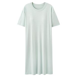 高级感莫代尔睡裙夏季女款2025新款带胸垫一体式夏天家居服连衣裙