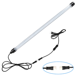 蓝白混合光银龙雷龙三湖慈鲷蝴蝶鲤专用观赏超白光鱼缸灯led防水