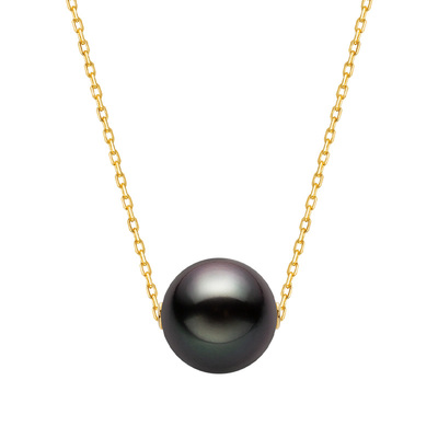 HELAS赫拉大溪地黑珍珠18K金项链