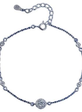 999足银星钻手链女轻奢简约