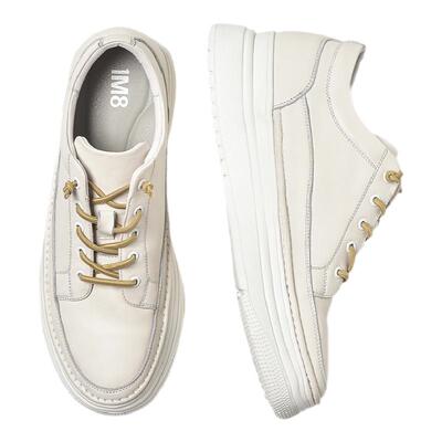 内增高运动厚底真皮小白鞋休闲鞋