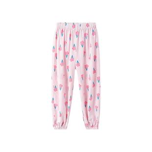 森马儿童长裤2024新款潮流满印休闲裤夏季裤子男童女童束脚家居裤