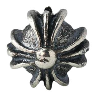 做旧十字架实心银珠子925纯银串珠手链项链DIY配件复古隔珠男士