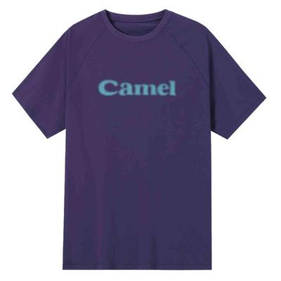 骆驼男装T恤男款2025春夏户外宽松透气弹力潮流速干圆领短袖半袖