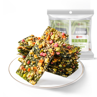 良品铺子果蔬海苔脆儿童零食