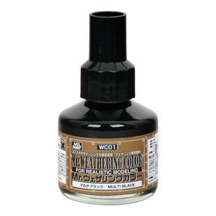 郡士黑色渗线液WC01 高达军事模型旧化液 风化黑 稀释剂WCT101