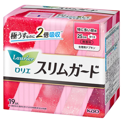 花王日用卫生巾超薄瞬吸25cm19片