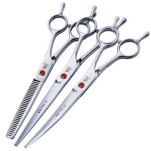 玄鸟宠物美容剪刀套装泰迪比熊贵宾狗狗上下翘修毛剪直剪弯剪牙剪