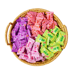 雅客蜜朵朵水果味硬糖葡萄味果汁糖柠檬味混合装结婚喜糖果小零食