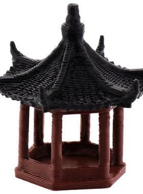 微景观中式古建筑模型凉亭