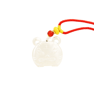 祥瑞狮《吉祥虎》银锁纯银宝宝长命锁银手镯儿童百日婴儿满月礼物