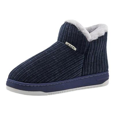 冬季加绒加厚底棉拖鞋高帮男女士老年人大码包跟室内家居防滑保暖