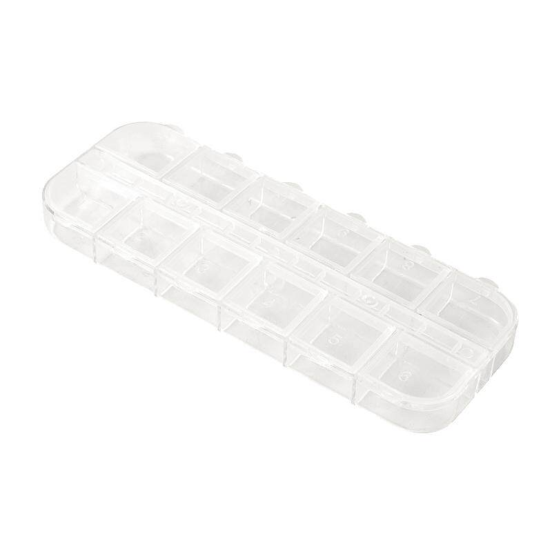 美甲工具盒12格长盒饰品盒