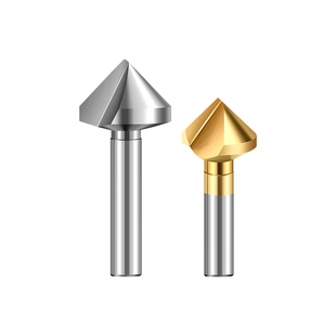 M35含钴镀钛90度直柄倒角刀高速钢单刃三刃不锈钢45度倒角钻头C角