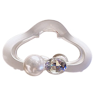 金属银色云朵高马尾夹子半扎发小号抓夹女后脑勺发夹精致发卡头饰