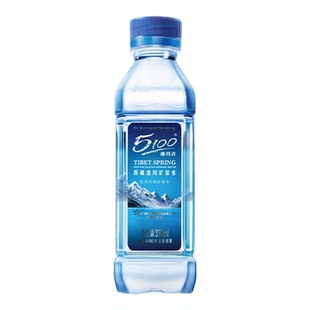 5100西藏冰川矿泉水330ml*24瓶 高端天然水 整箱 小瓶便携装瓶装