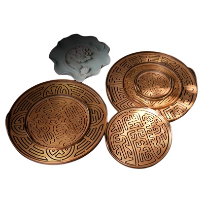 谦益铜炉名家作品手工制作