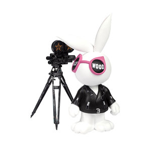 ZCWO正版X好莱坞兔子导演电影摄影机潮玩手办客厅摆件男女生公仔