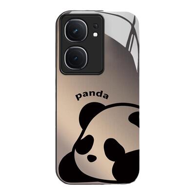 适用iqooneo9手机壳新款iqooneo8pro趴趴熊猫vivo可爱女网红qooneo7se简约neo6/5金属玻璃活力版高级镜头全包