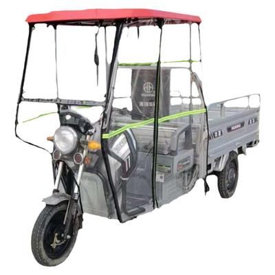 电瓶前挡遮雨防晒透明驾驶室车篷