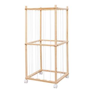 放毛绒玩具收纳神器展示架实用节约空间网兜陈列女孩公仔带轮简约