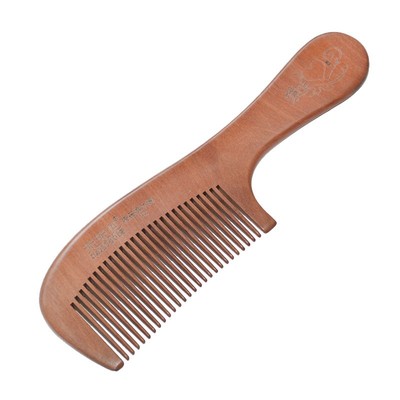 天天见桃木梳子按摩梳宽齿细齿学生长把梳月大号清洁牙梳实木无漆