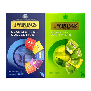 运损原装进口TWININGS川宁红茶精选威尔士伯爵茶早餐大吉岭等20包