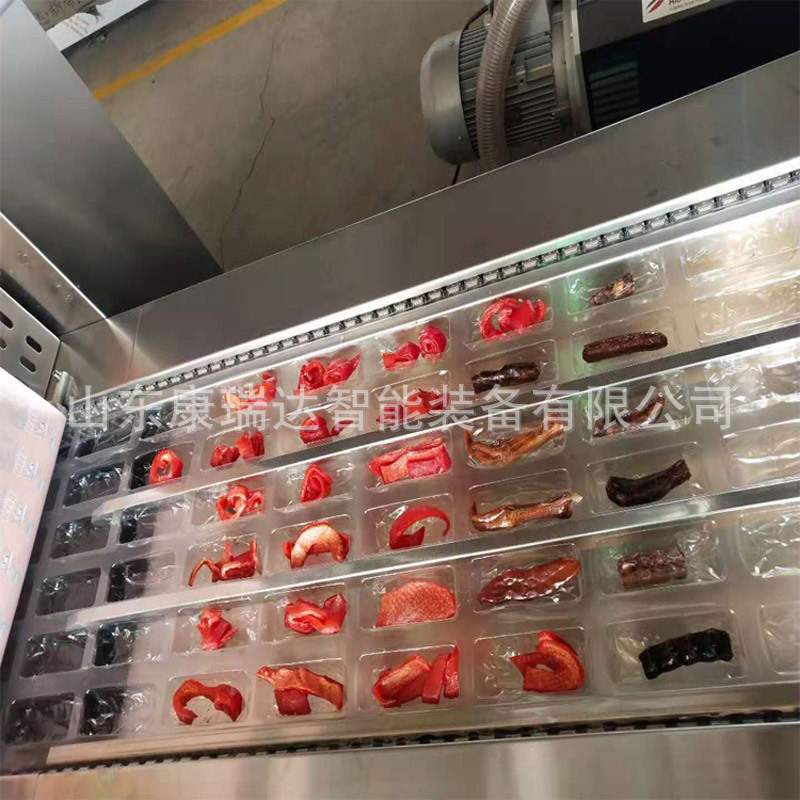 全自动拉伸膜包装机 鱼丸真空包装机 鸡翅商用连续式真空封口设备