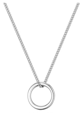 圆环吊坠项链送男友男