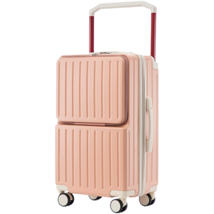 前置开口行李箱2025新款宽拉杆多功能密码箱大容量男女学生旅行箱